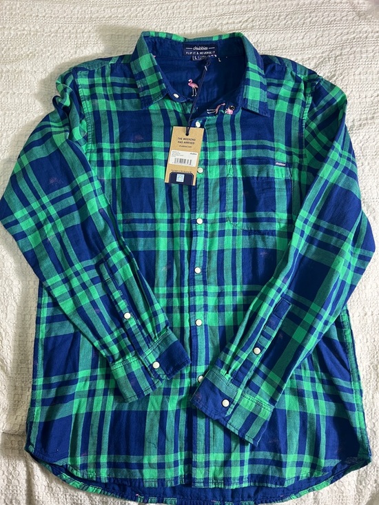 chubbies Other - chubbies Green & Blue Plaid Button-Down Shirt size L